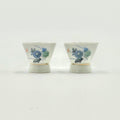 Japanese Sake Cups Set Floral Ochoko Porcelain Pedestal Cups