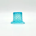 Fenton Aqua Blue Opalescent Hobnail Mini Hat Topper