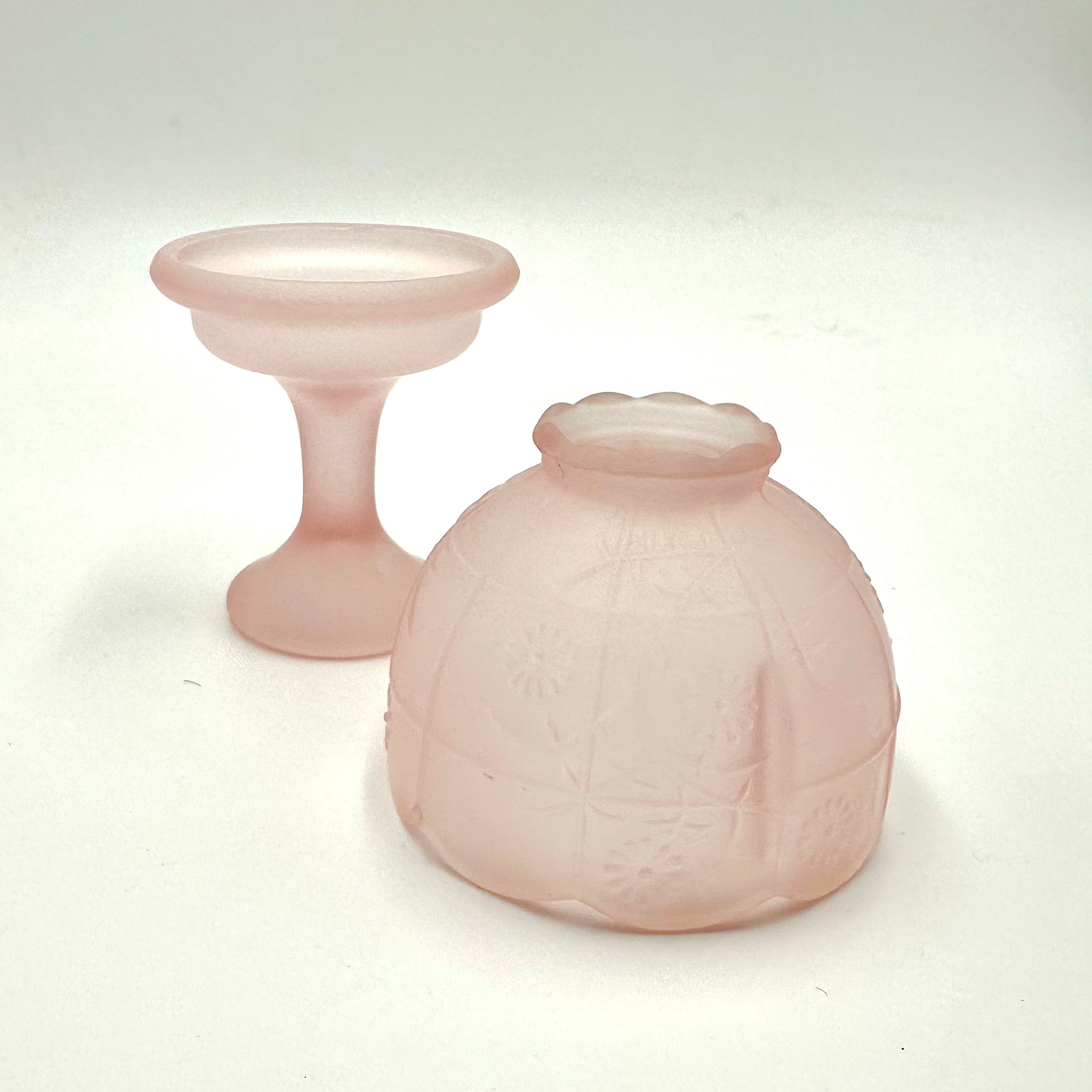 Westmoreland Pink Satin Glass Fairy Lamp