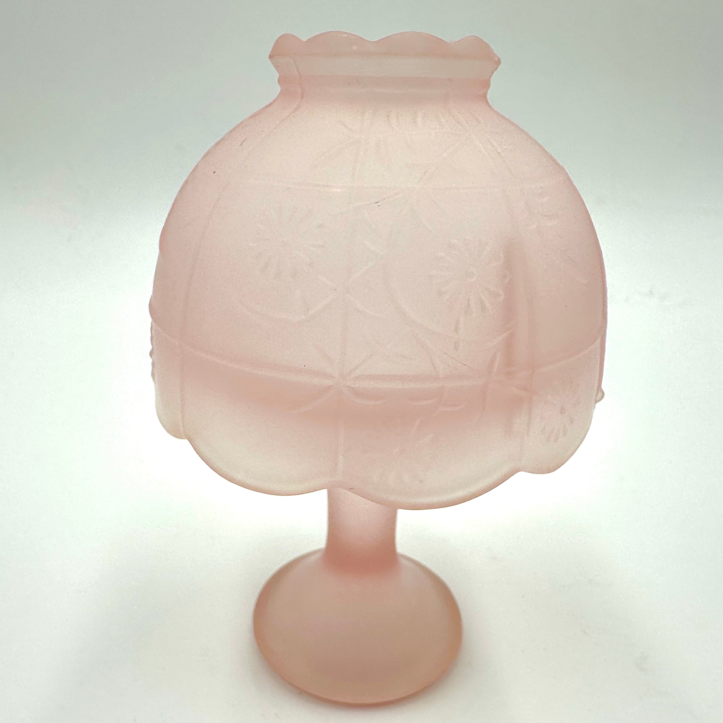 Westmoreland Pink Satin Glass Fairy Lamp