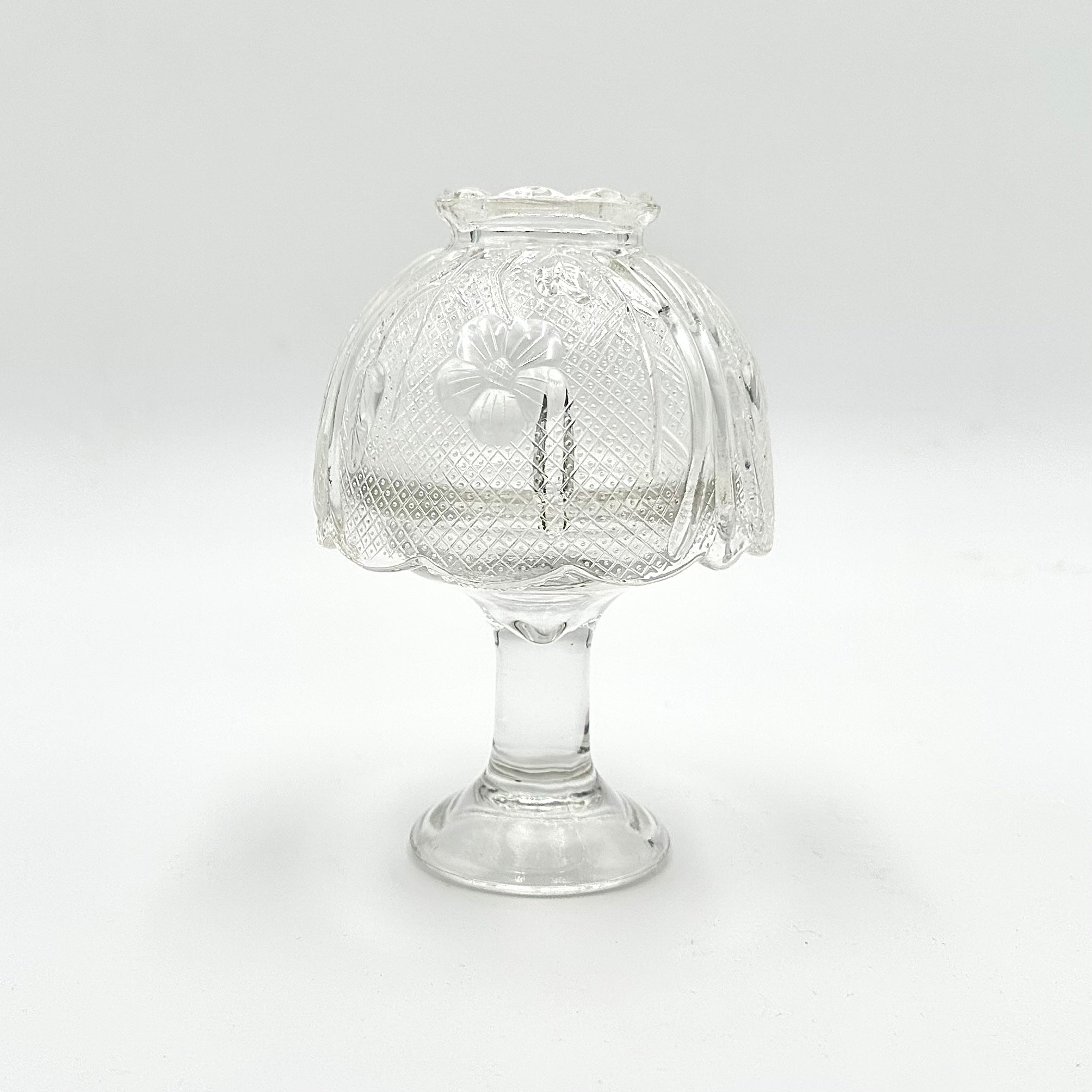 Indiana Glass Co Clear Chantilly Fairy Lamp