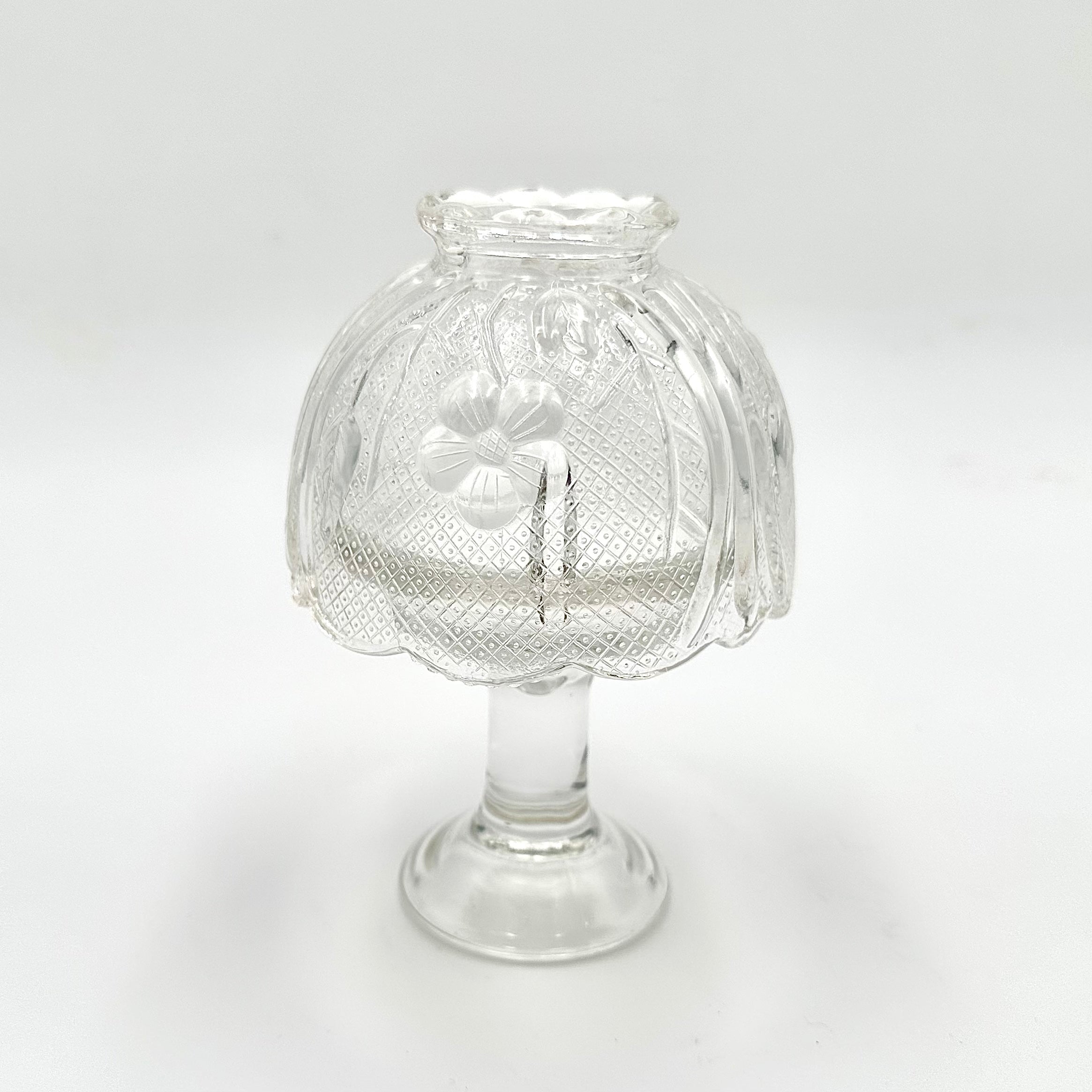 Indiana Glass Co Clear Chantilly Fairy Lamp