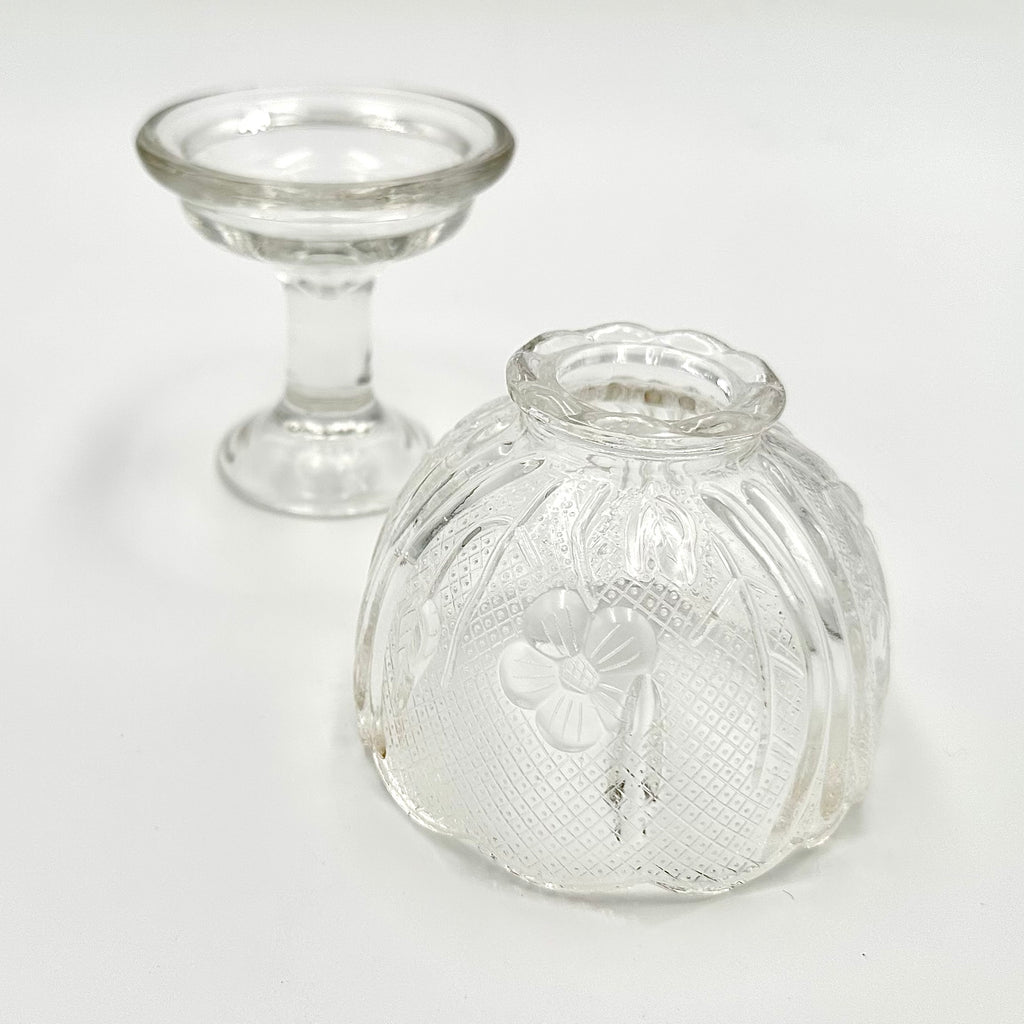 Indiana Glass Co Clear Chantilly Fairy Lamp