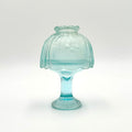 Indiana Glass Co. House Of Lloyd Blue Aqua Chantilly Fairy Lamp