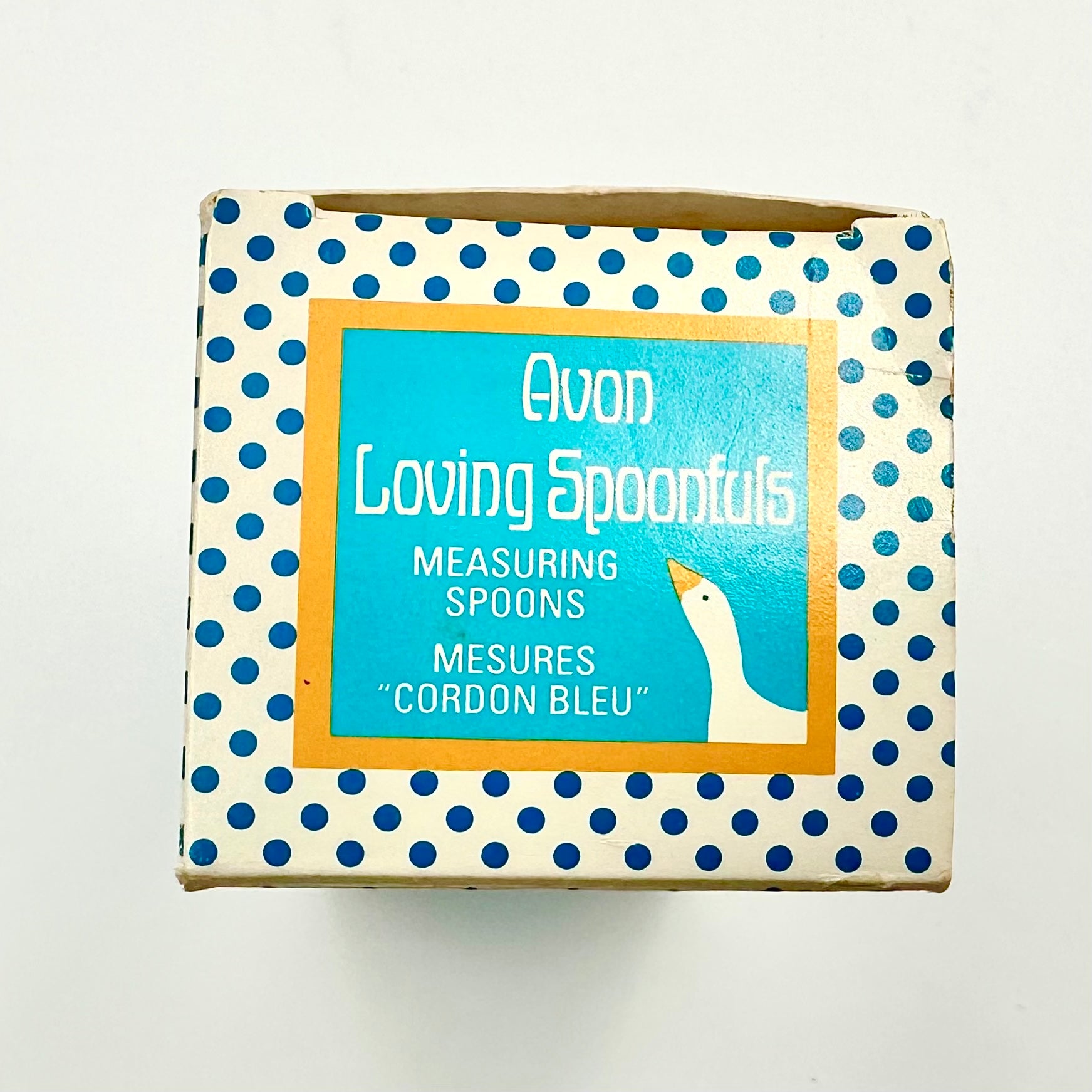 Avon Loving Spoonfuls Goose Measuring Spoons Set Ceramic Made in Italy with Box