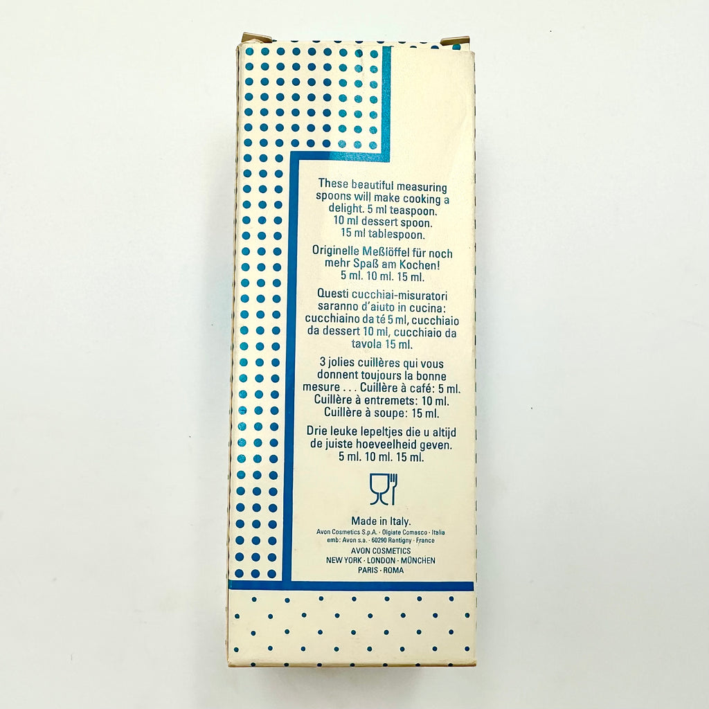 Avon Loving Spoonfuls Goose Measuring Spoons Set Ceramic Made in Italy with Box