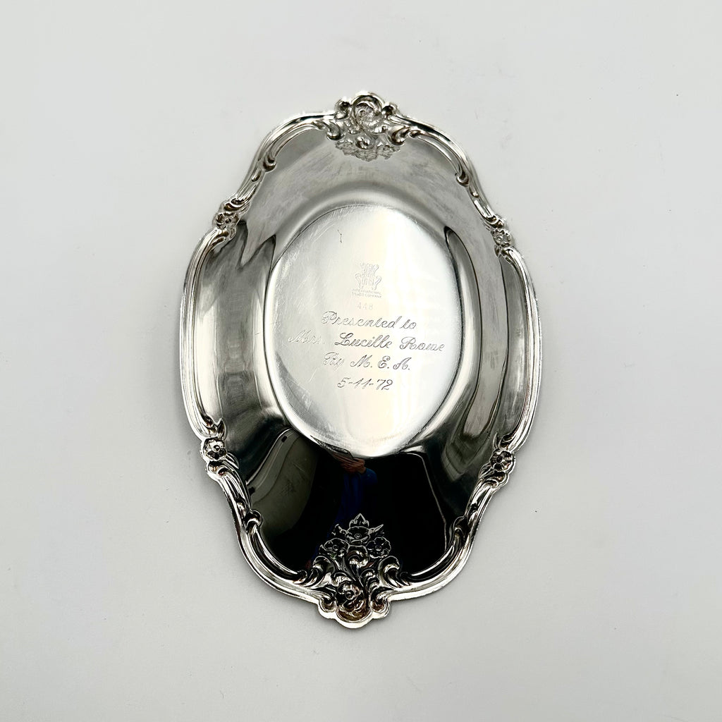 International Silver Tray 448 Engraved 1972