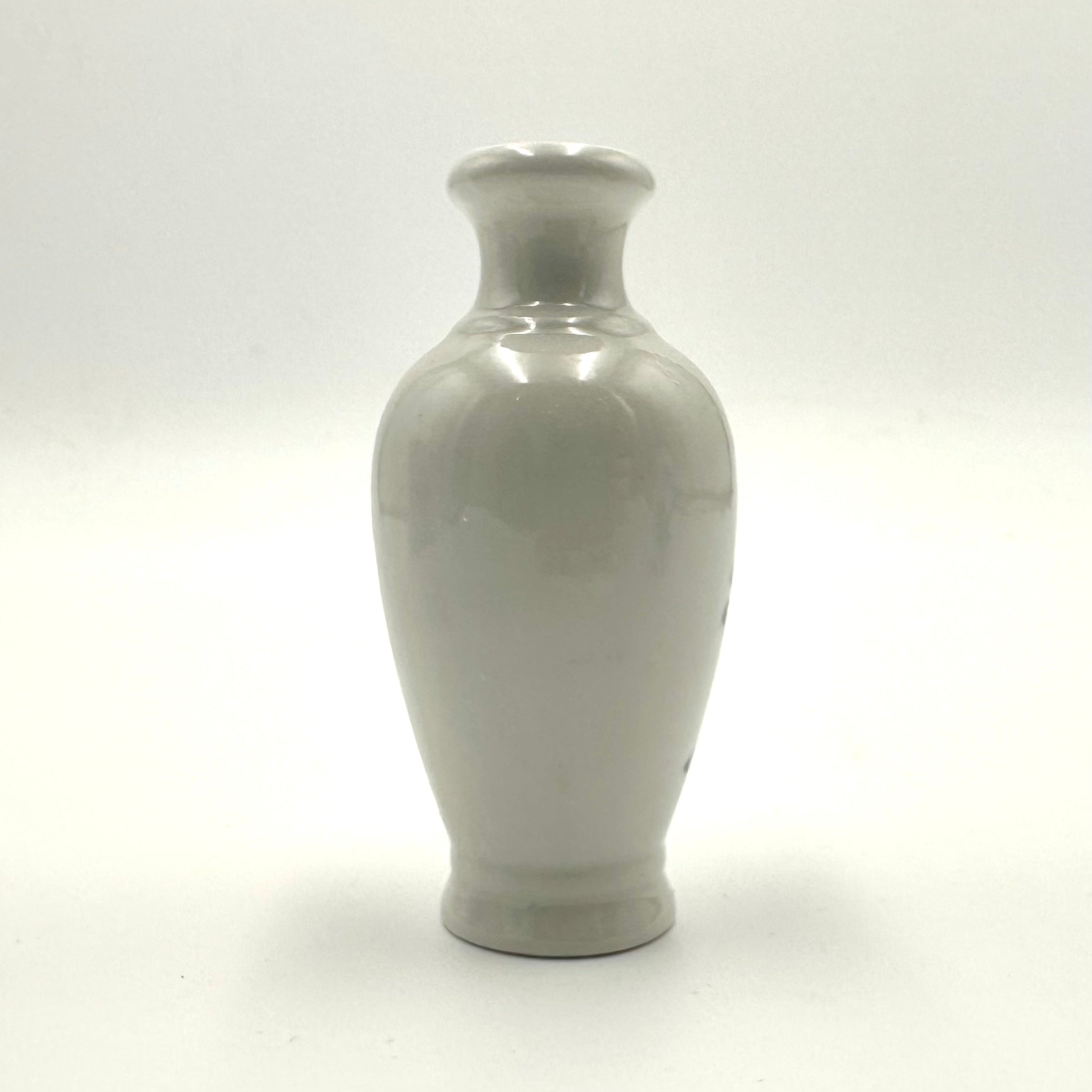 Mini Chinese Porcelain Vases Blue White Landscape Pair