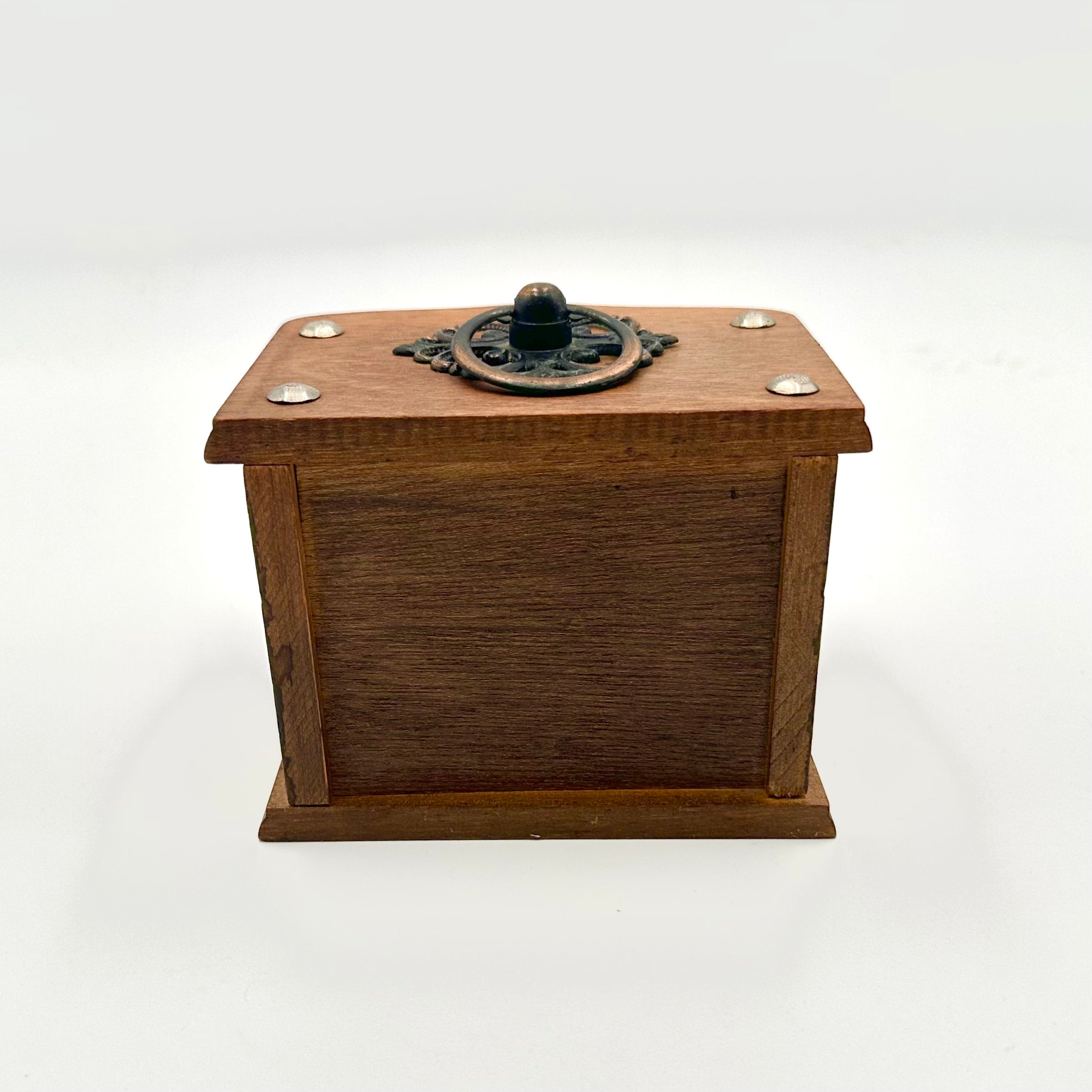 Vintage Wooden Coaster Set with Holder