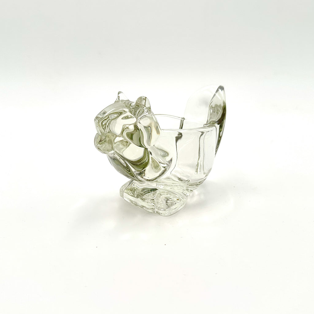 Avon Glass Squirrel Candle Holder