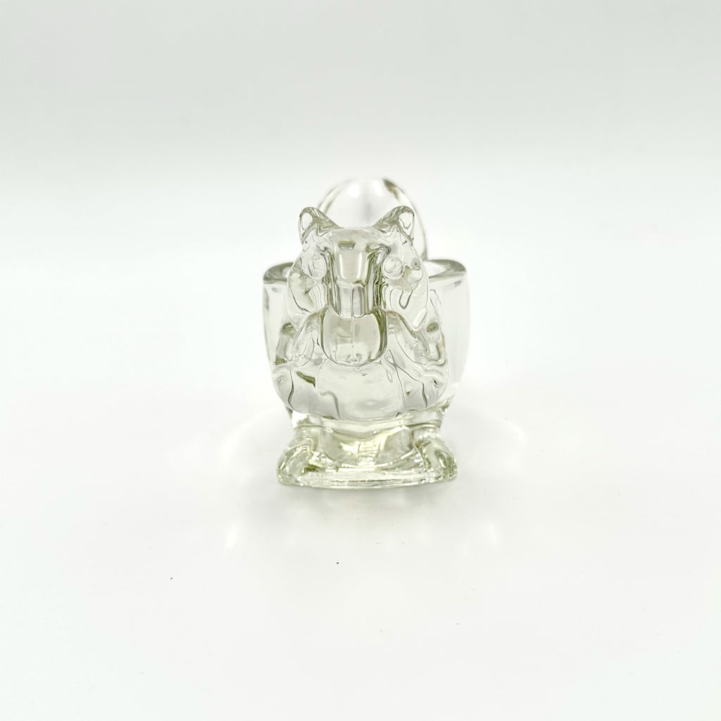 Avon Glass Squirrel Candle Holder