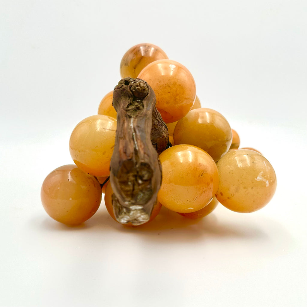 MCM Italian Alabaster Hand Carved Grape Cluster