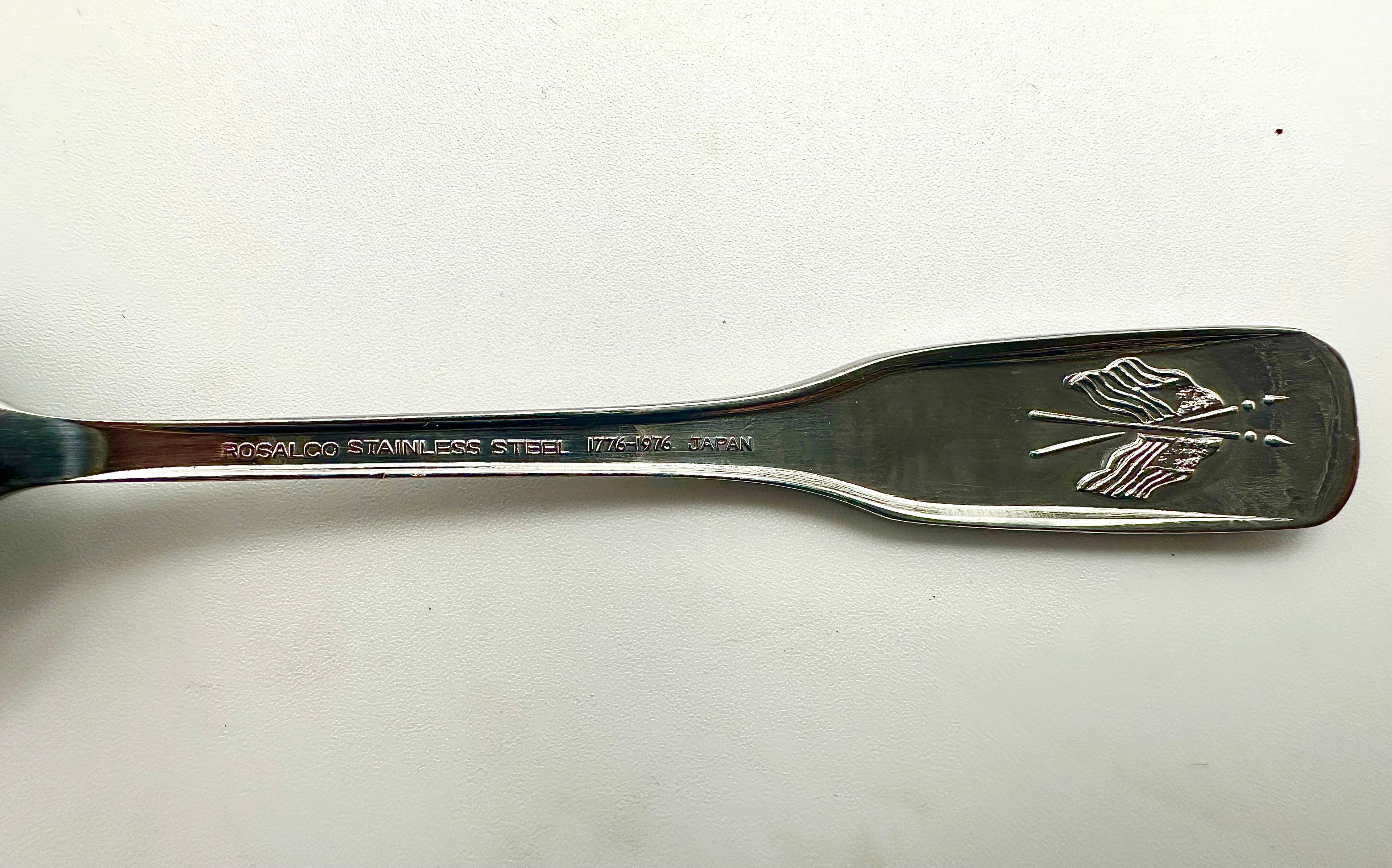 Vintage State Souvenir Spoons Lot Bicentennial 1776–1976 Stainless Steel USA