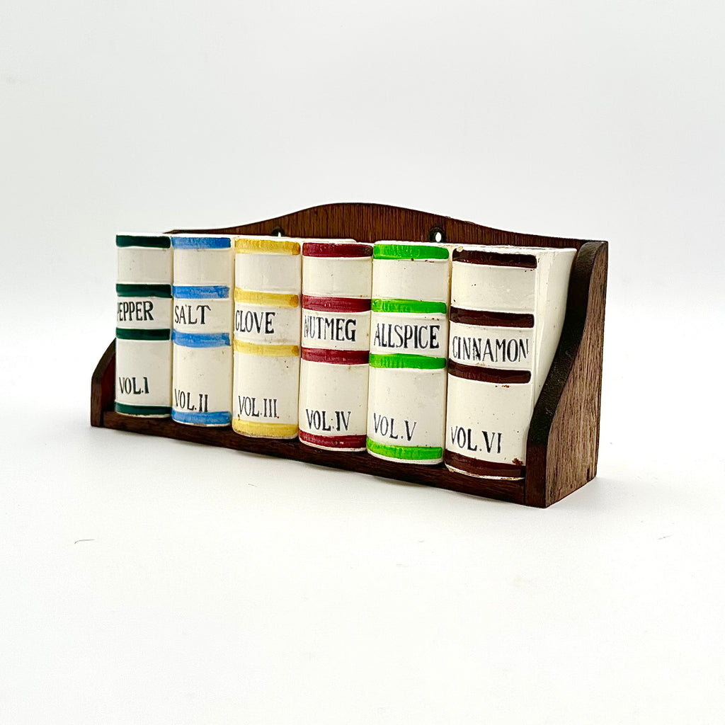 Westwood "Library Book" Spice Jar Set & Shelf