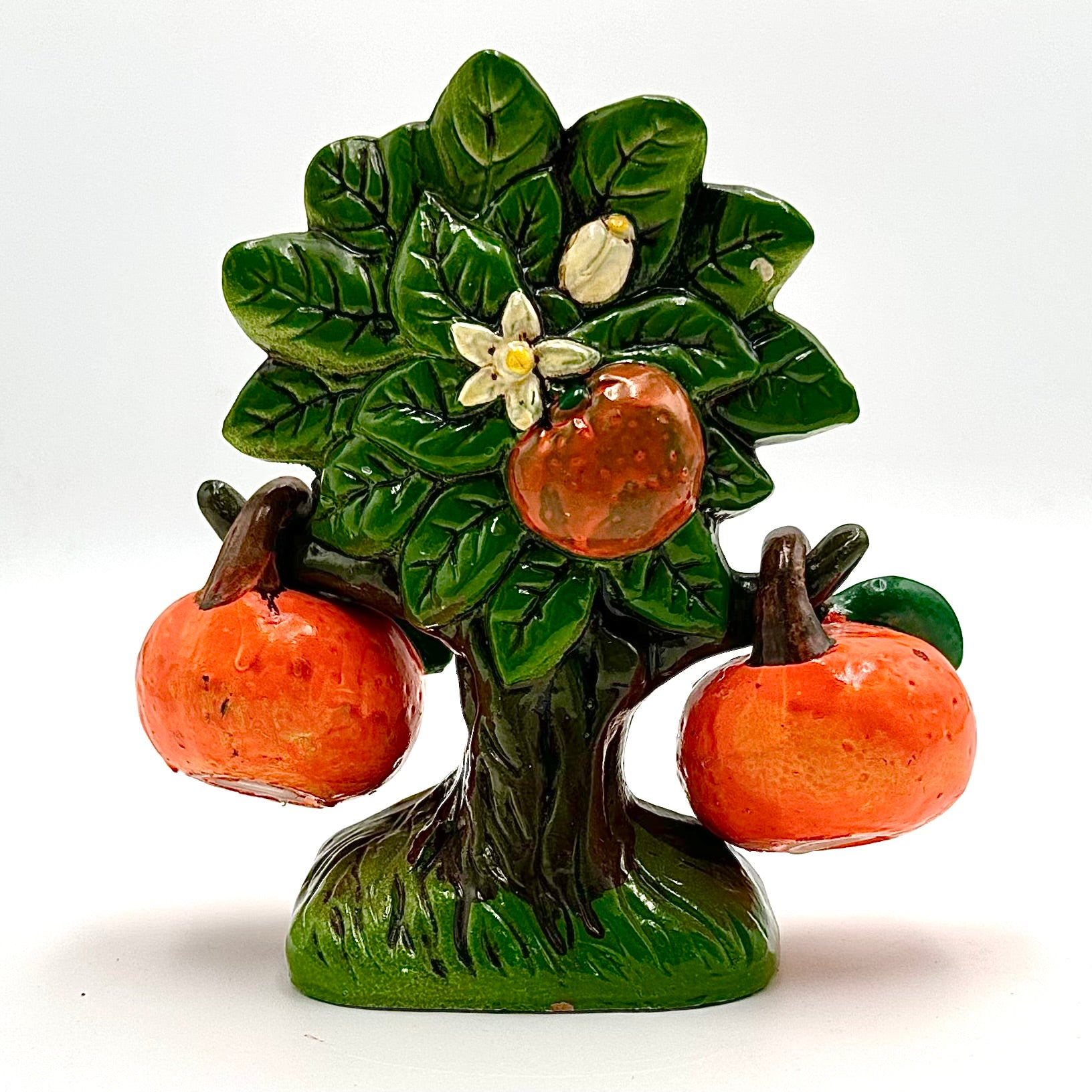 Vintage Florida Orange Salt Pepper Shaker & Tree Holder