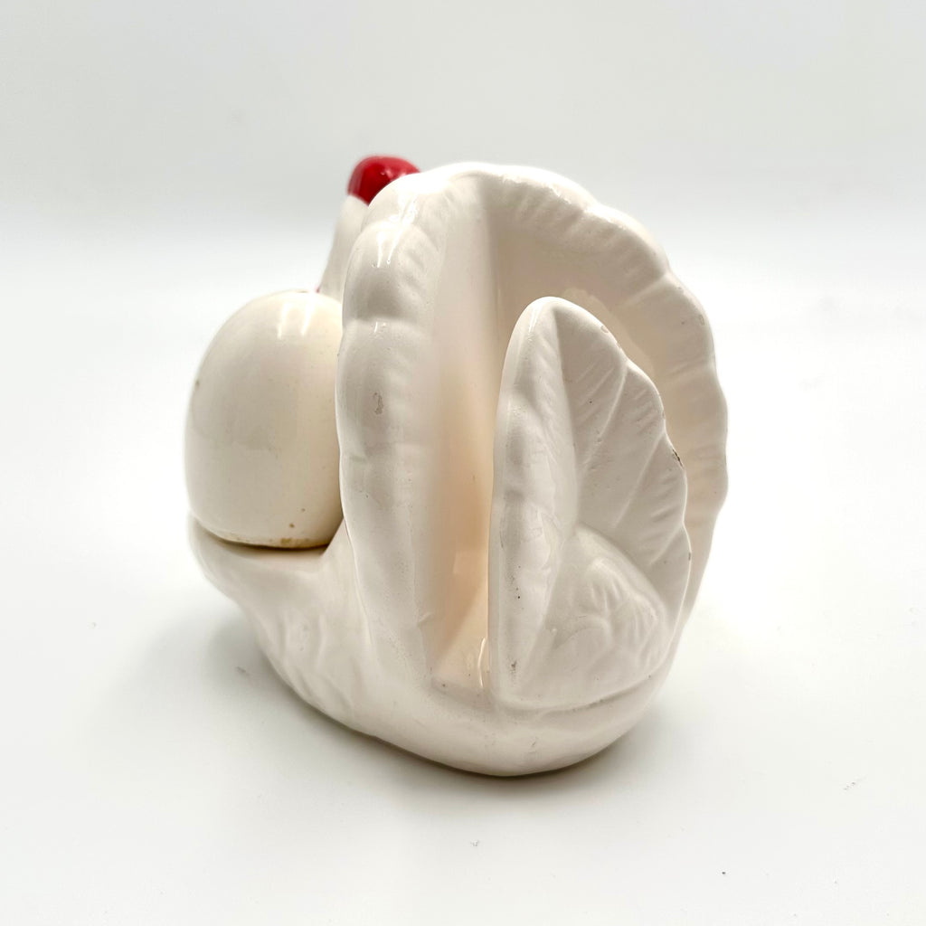 Vintage Ceramic Hen Napkin Holder Egg Salt Pepper Shaker Set
