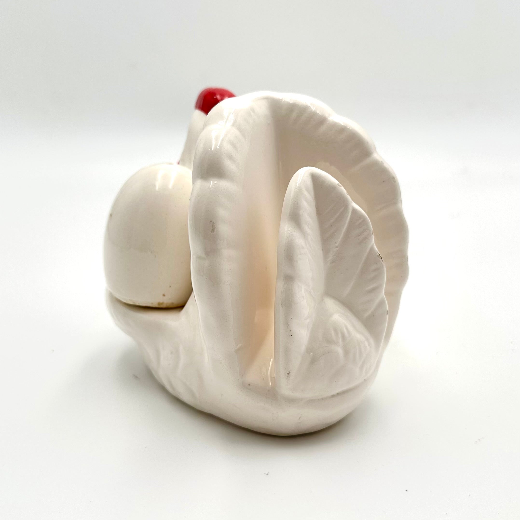 Vintage Ceramic Hen Napkin Holder Egg Salt Pepper Shaker Set