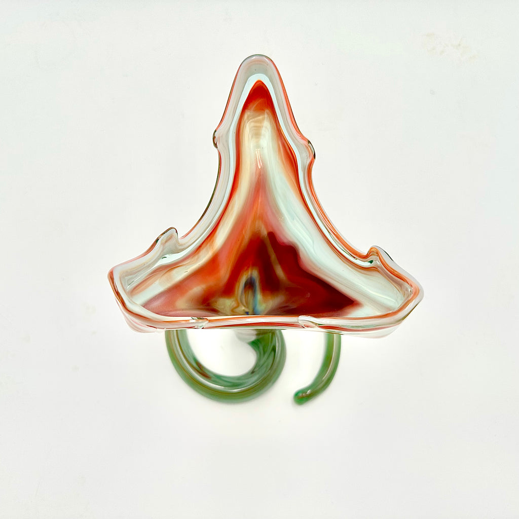 Murano Hand Blown Art Glass Freeform Vase