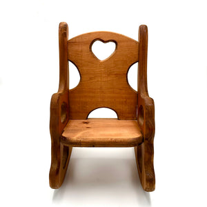 Vintage Miniature Wooden Rocking Chair