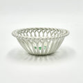 Herend Hungary Hand Painted Reticulated Porcelain Basket Bowl