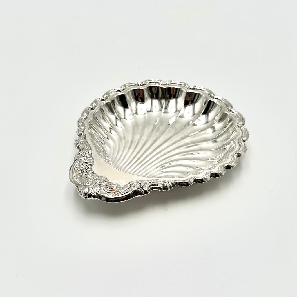 Silverplate Seashell Tray Scallop Shell Dish