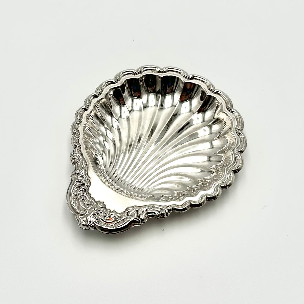 Silverplate Seashell Tray Scallop Shell Dish