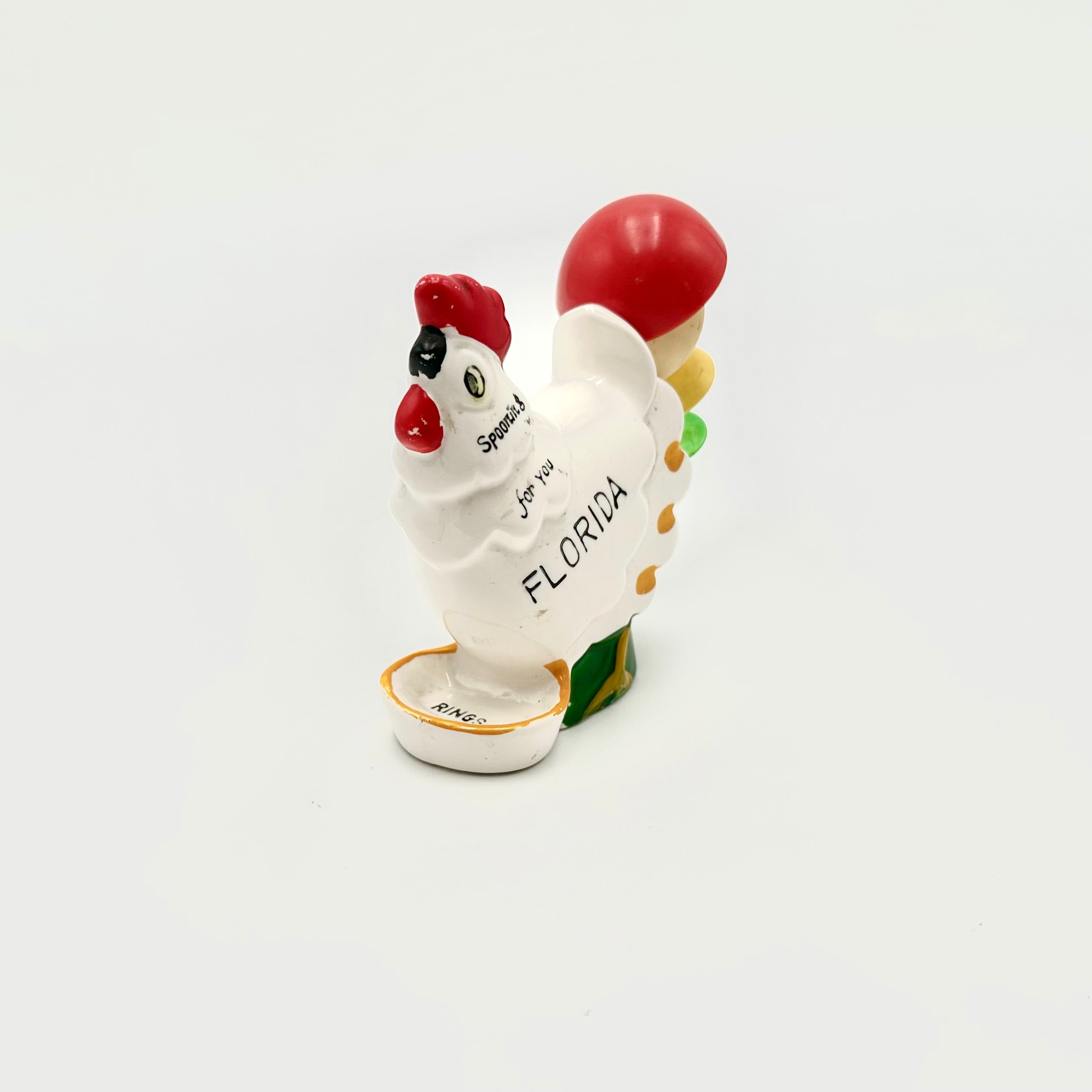 Florida Hen Measuring Spoon Holder Ring Dish