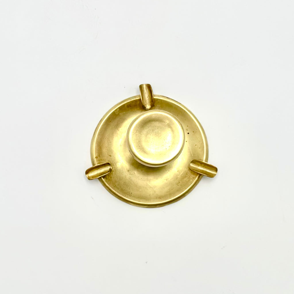 Brass Ashtray With Smoking Stand