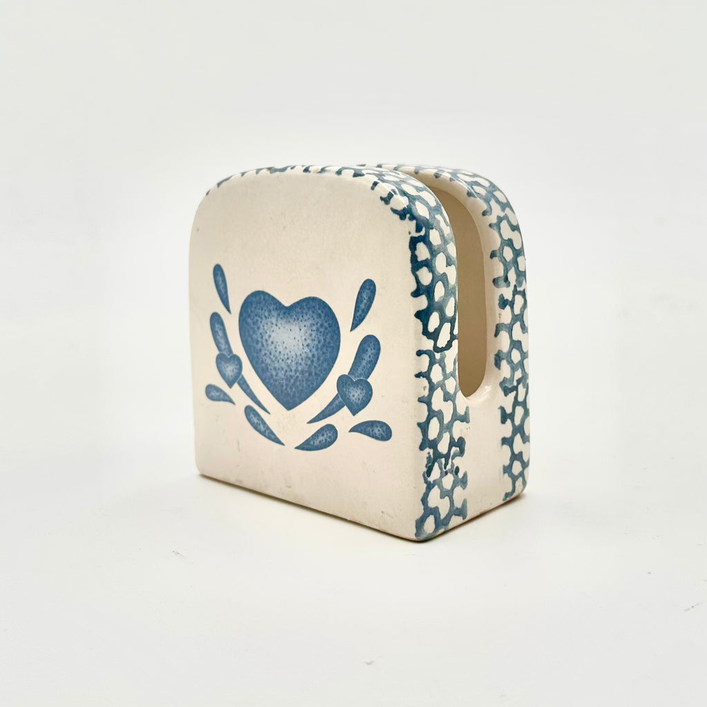 Corelle Blue Hearts Napkin Holder