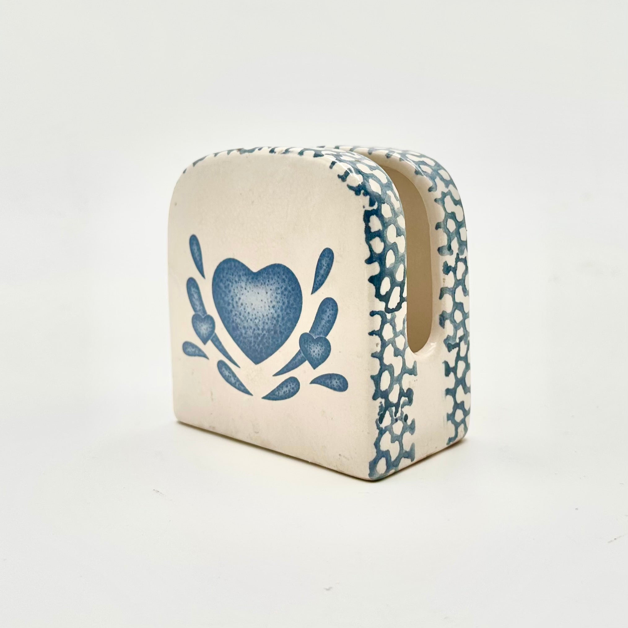 Corelle Blue Hearts Napkin Holder