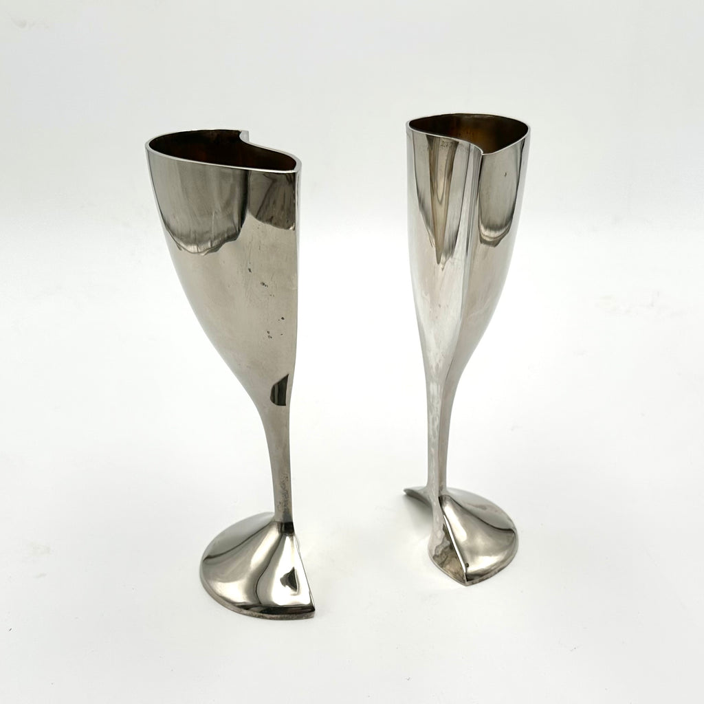 Lennox Kirk Steiff Collection Interlocking Champagne Flutes