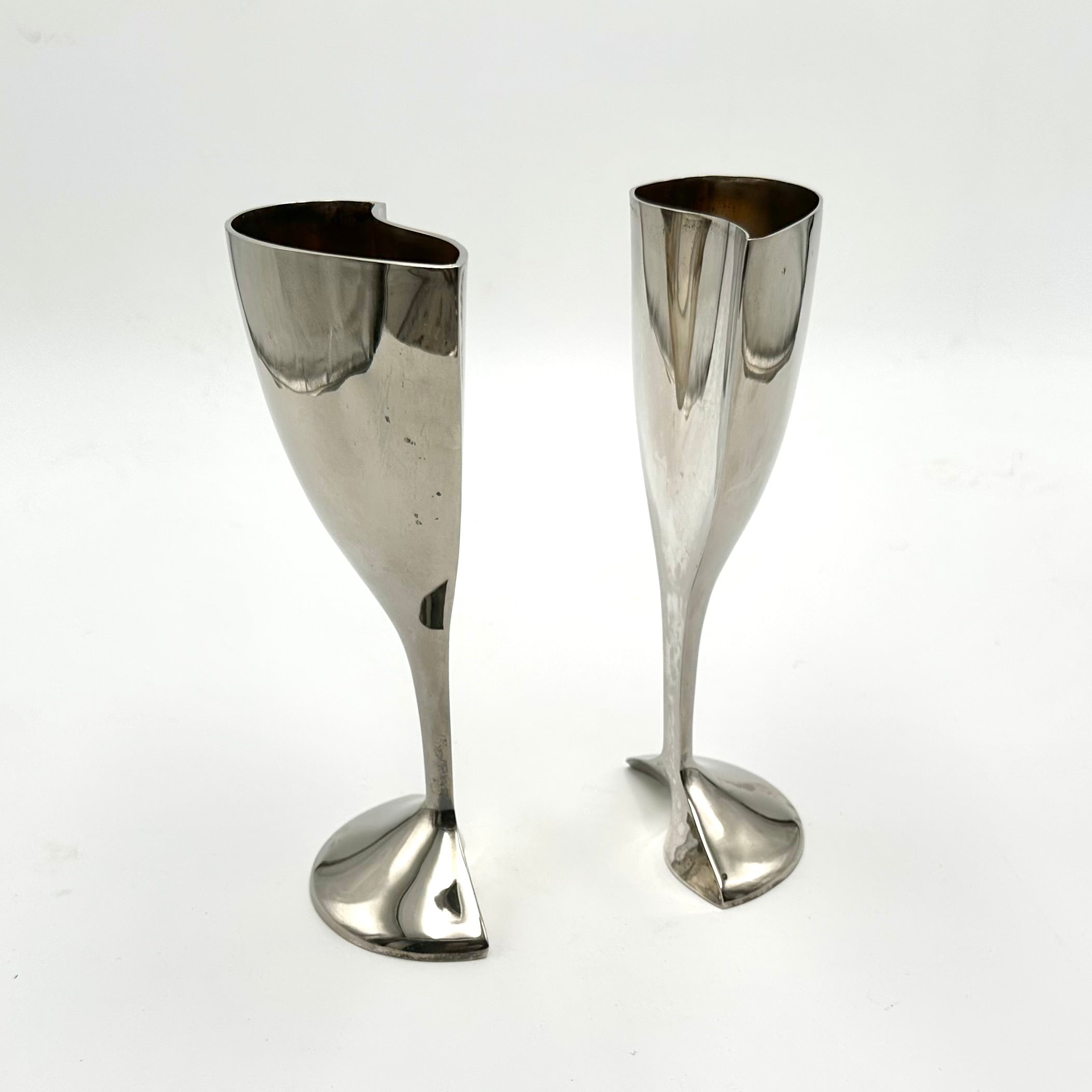 Lennox Kirk Steiff Collection Interlocking Champagne Flutes