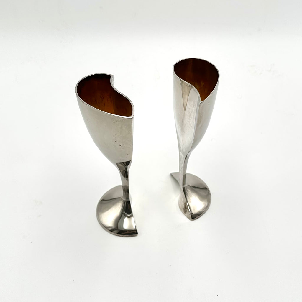 Lennox Kirk Steiff Collection Interlocking Champagne Flutes