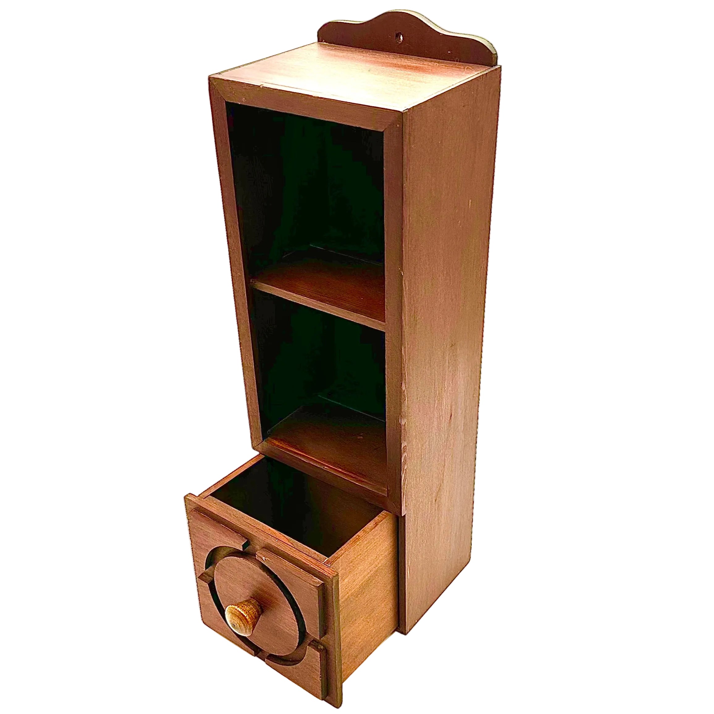 Wooden Wall Shelf with Drawer