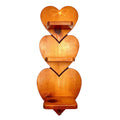Wooden Heart Wall Shelf with Peg Hook