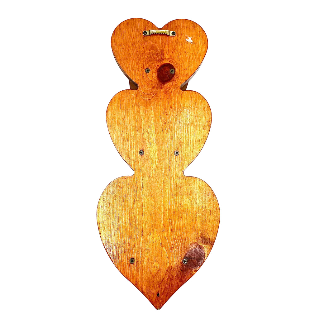 Wooden Heart Wall Shelf with Peg Hook