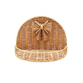 Wicker Wall Shelf with Woven Bow