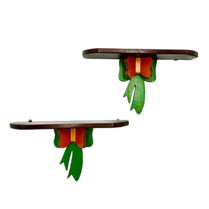 Handmade Wooden Wall Shelf Set