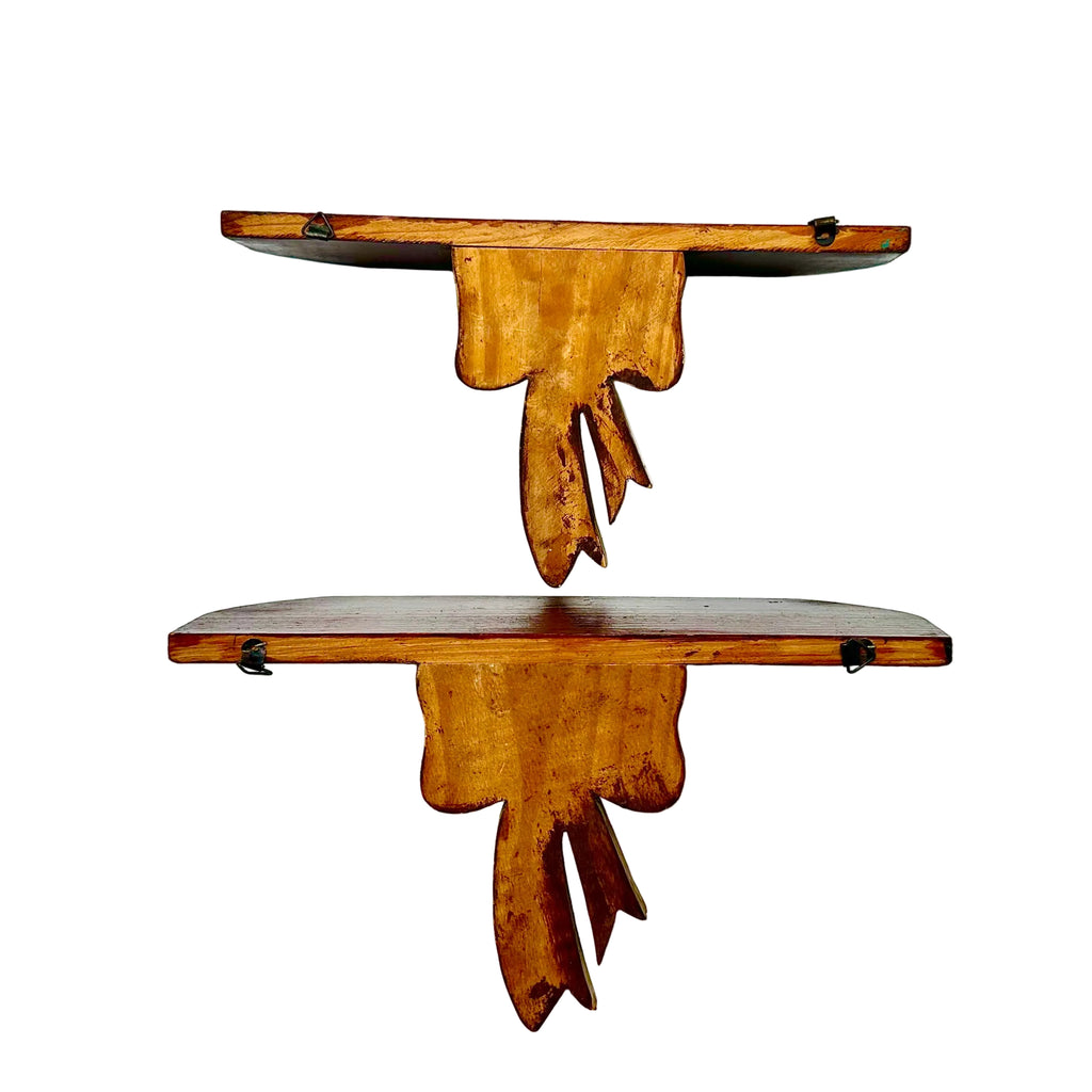 Handmade Wooden Wall Shelf Set