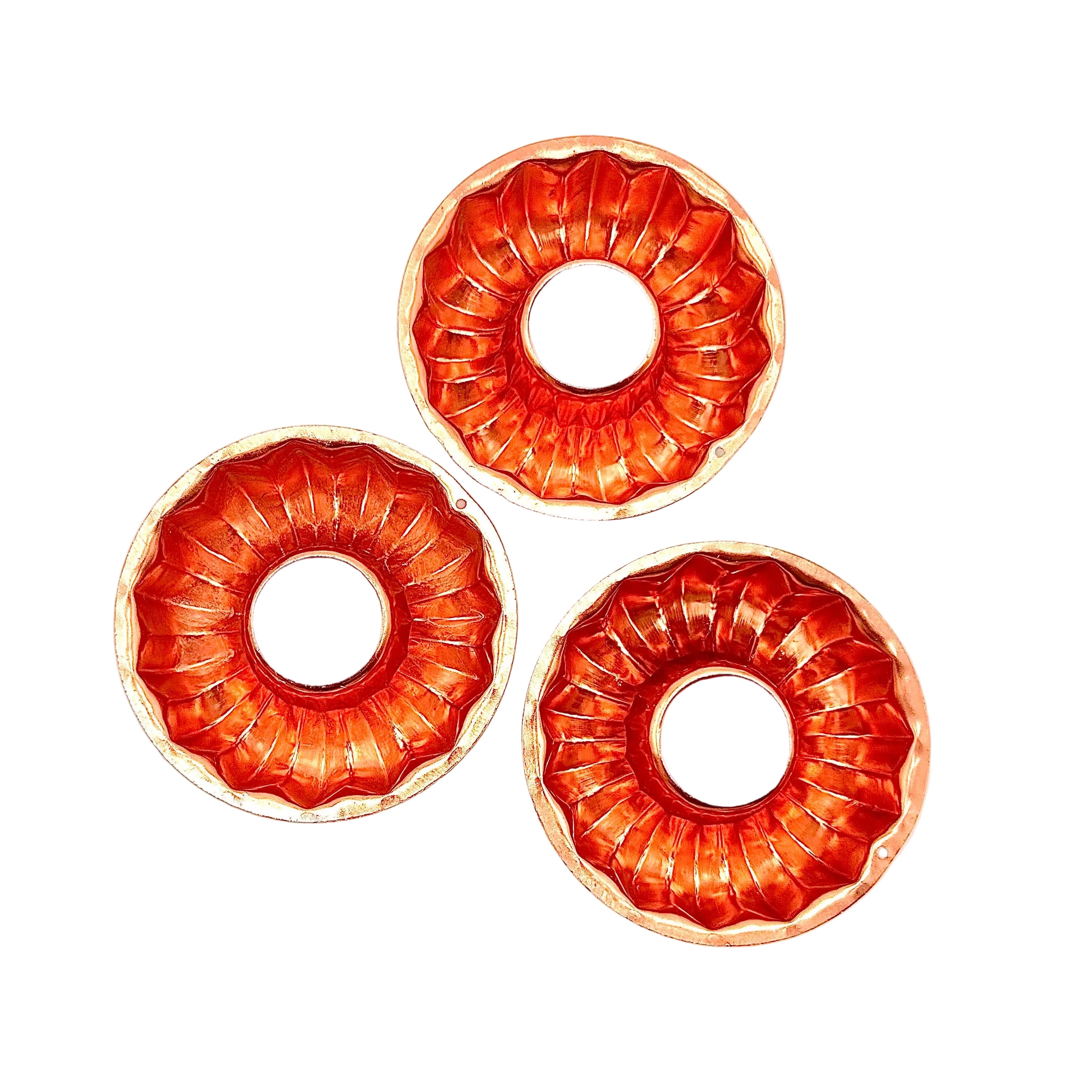 Copper Mini Bundt Molds Set of 3