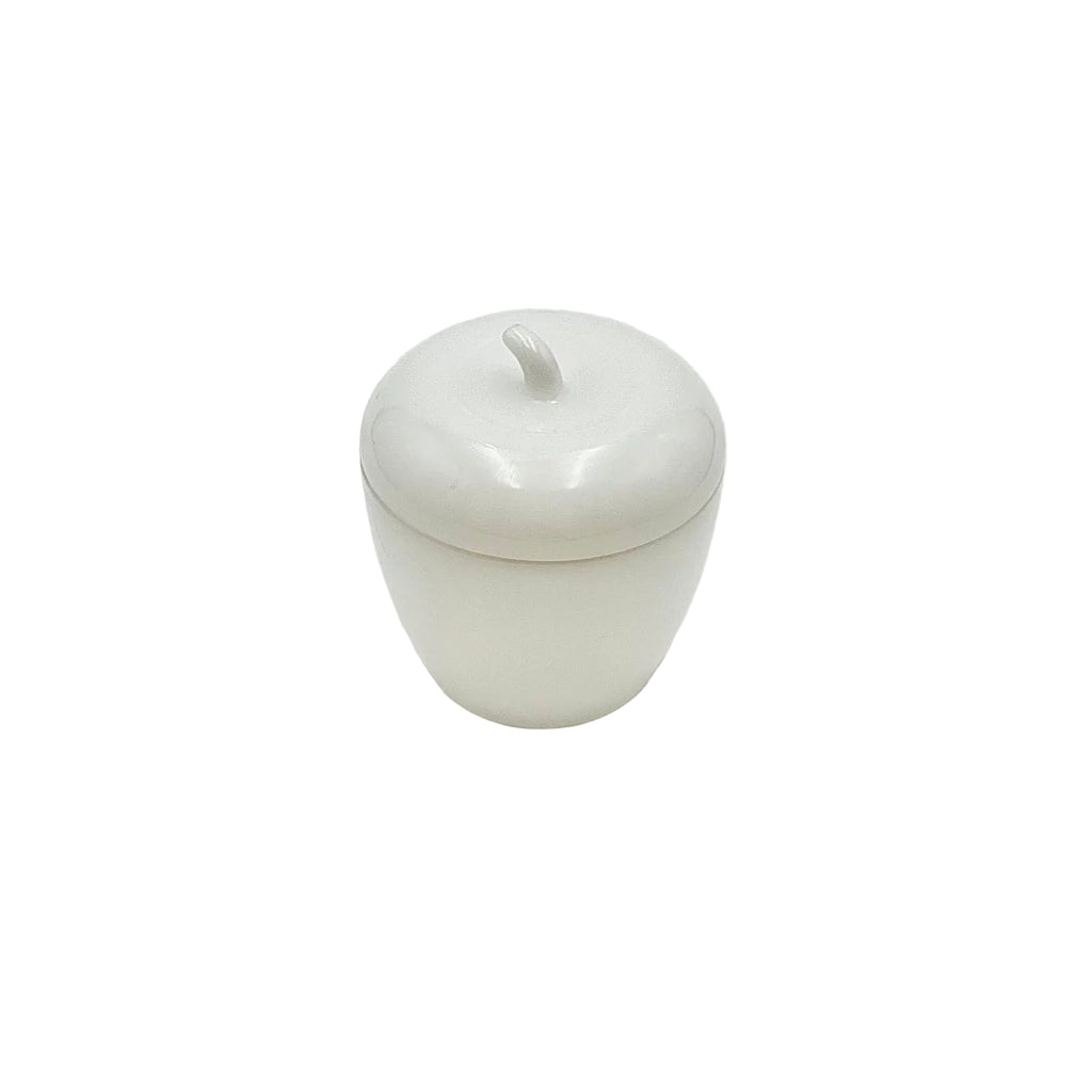 Hazel Atlas Milk Glass White Apple Jam Jar