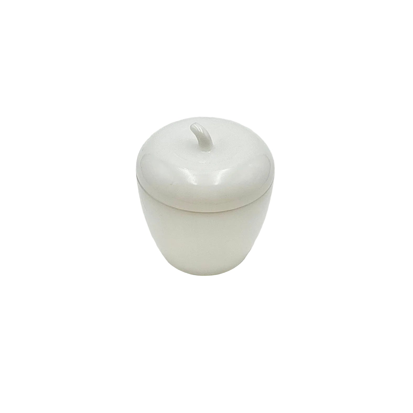 Hazel Atlas Milk Glass White Apple Jam Jar