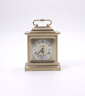 Vintage Brass Tone Carriage Style Quartz Mantel Clock