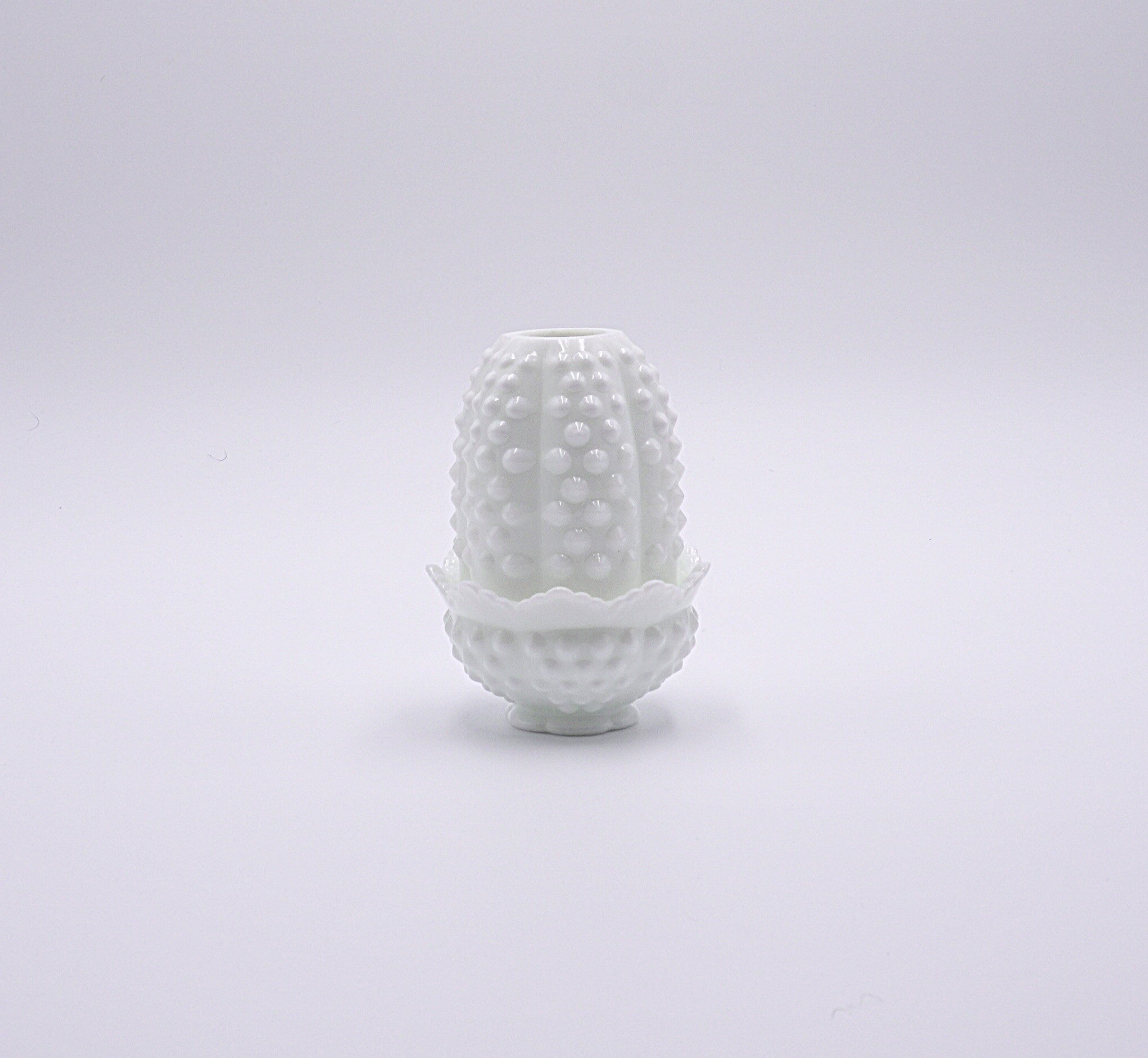 Vintage Fenton Hobnail Milk Glass Fairy Lamp