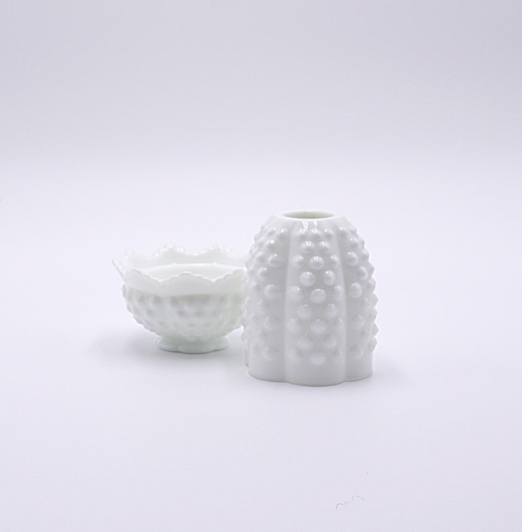 Vintage Fenton Hobnail Milk Glass Fairy Lamp