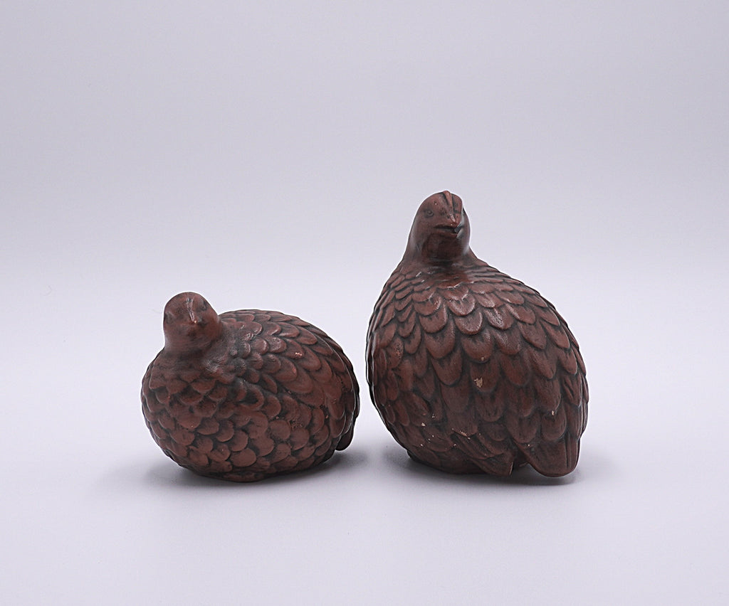 Vintage Arnel Ceramic Quail Figurines