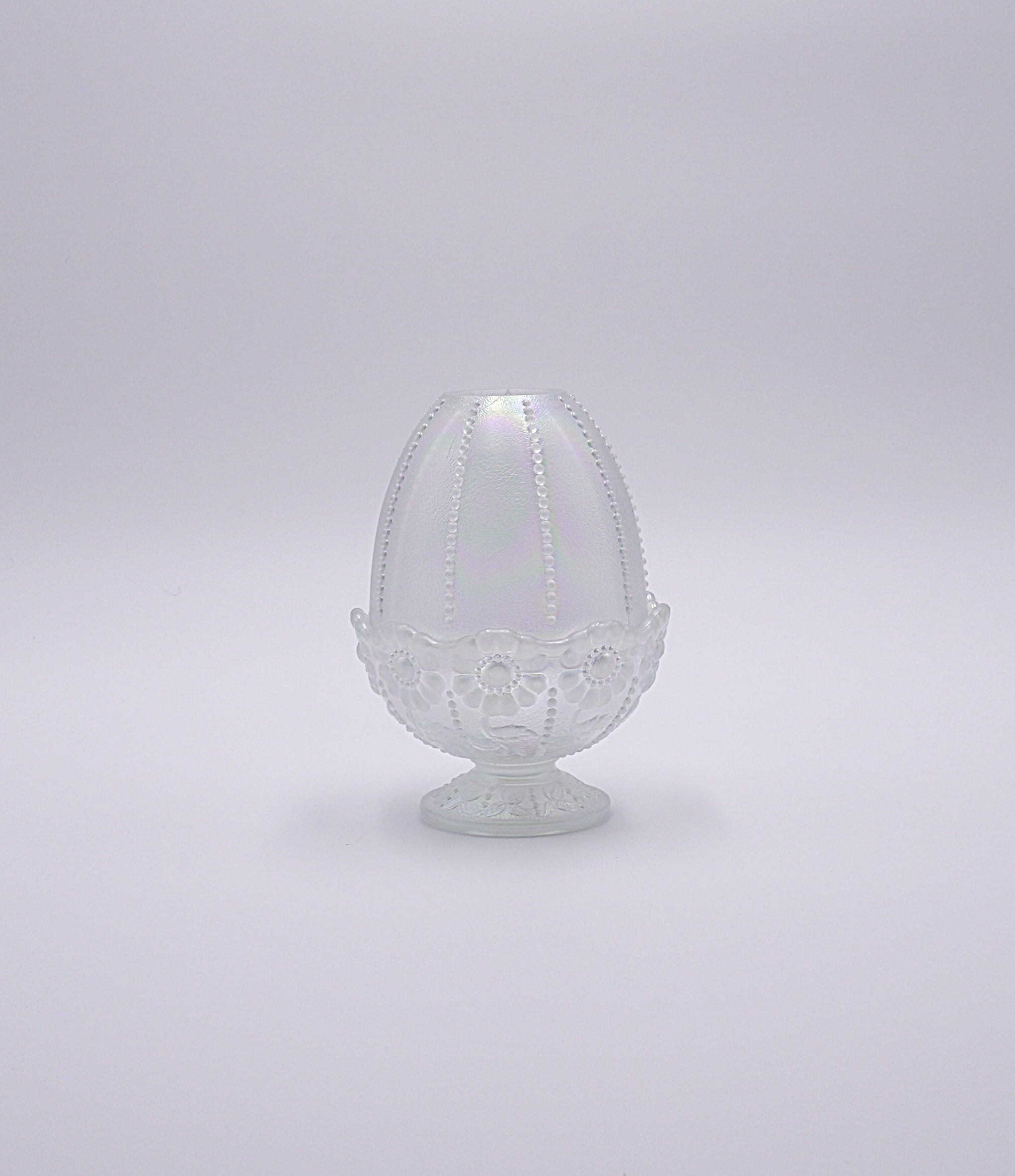 Vintage Fenton Iridescent Satin Fairy Lamp