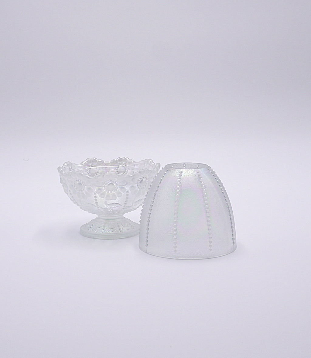 Vintage Fenton Iridescent Satin Fairy Lamp