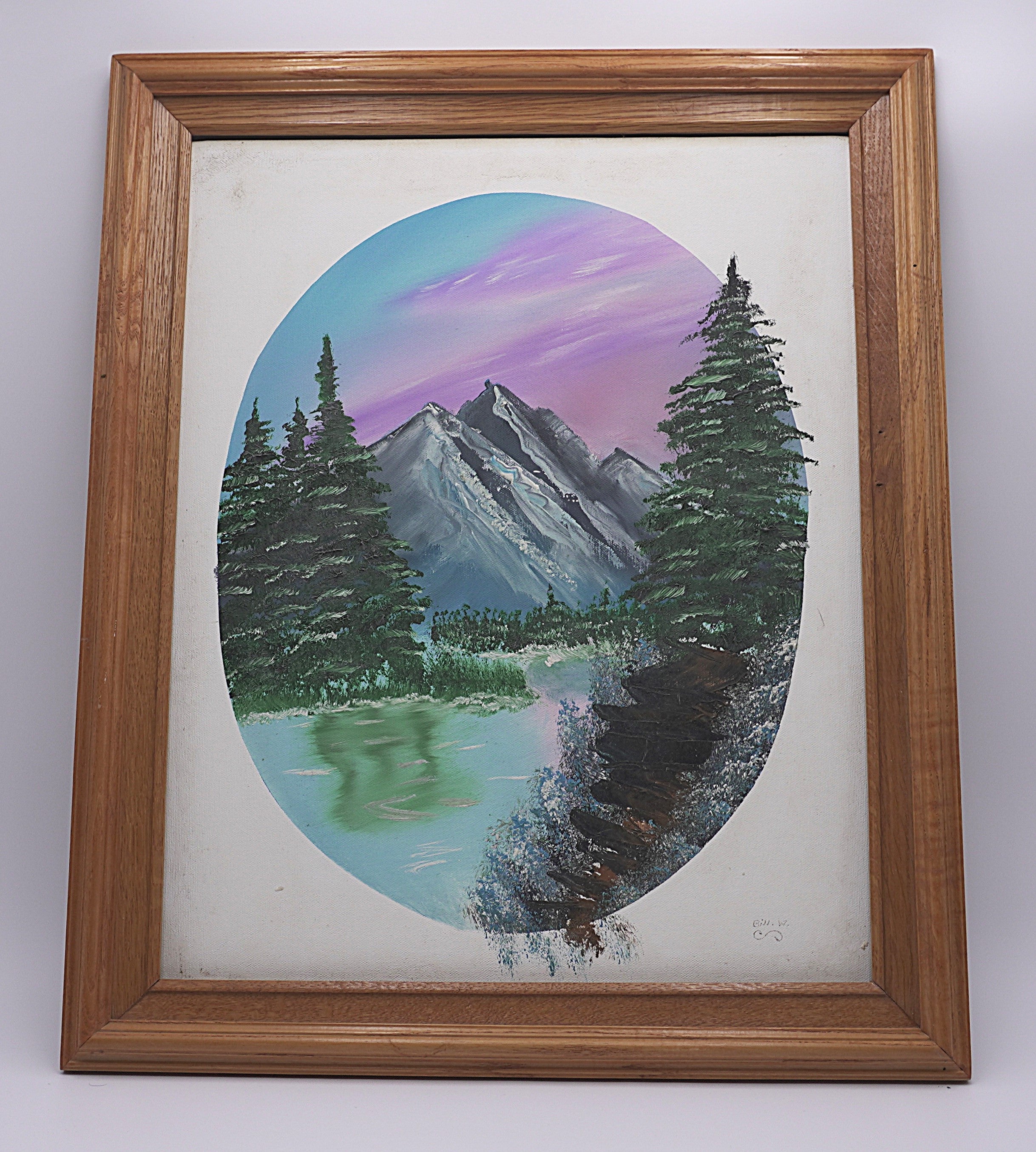 Vintage Signed Bill Wallace Landscape Painting