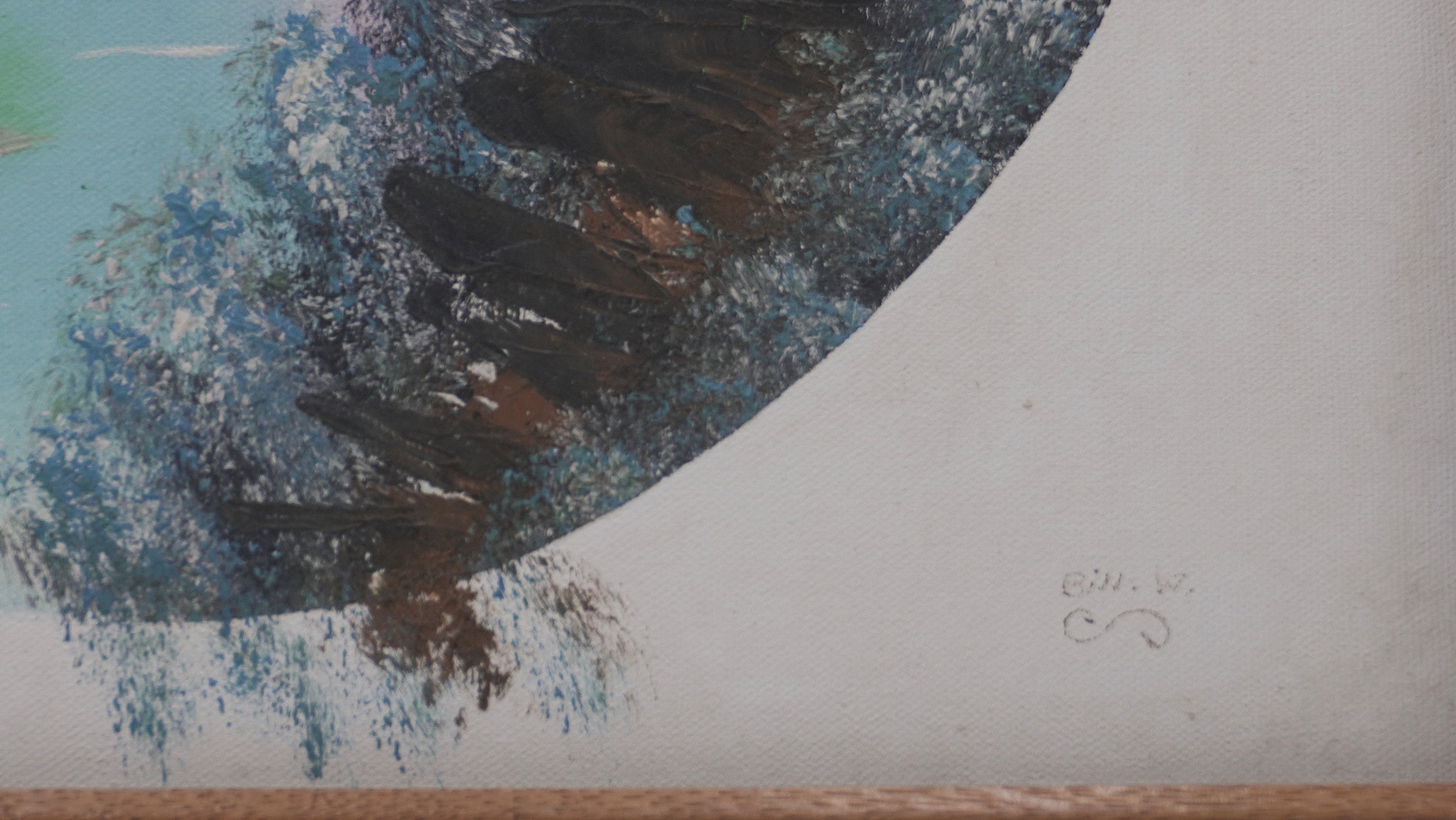 Vintage Signed Bill Wallace Landscape Painting